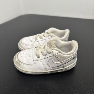 Nike‎ Air Force 1 Low Crib White/White CK2201-100 Size 4c Booties Infant